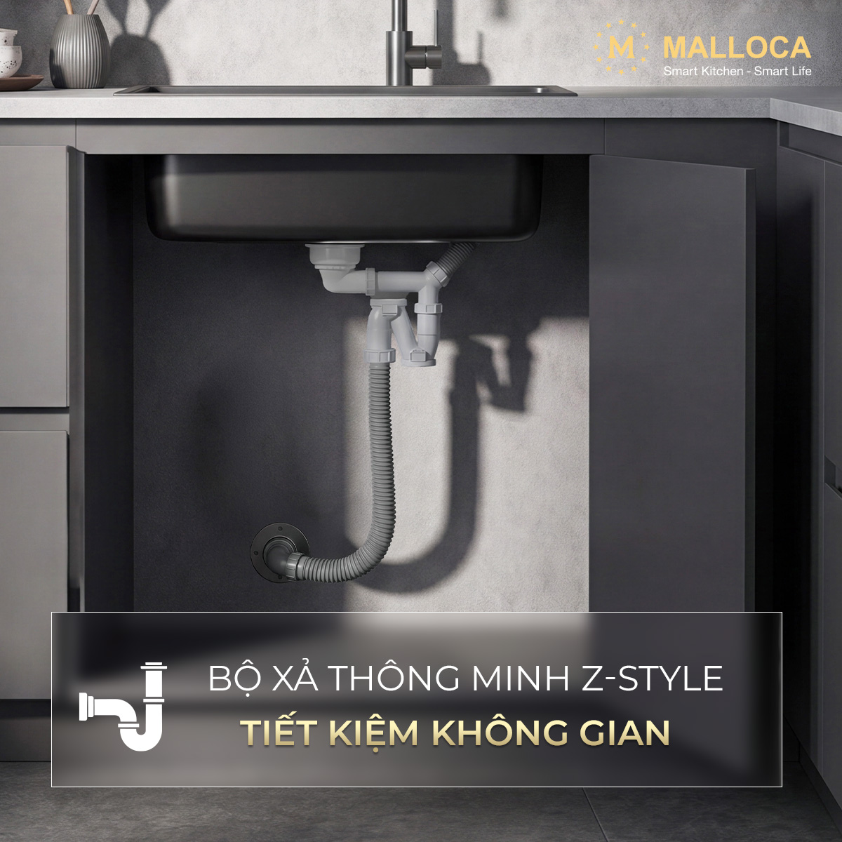 Chậu Rửa Chén 1 hố Inox 304 Malloca VOLCANIC MS7743GR – ảnh 6
