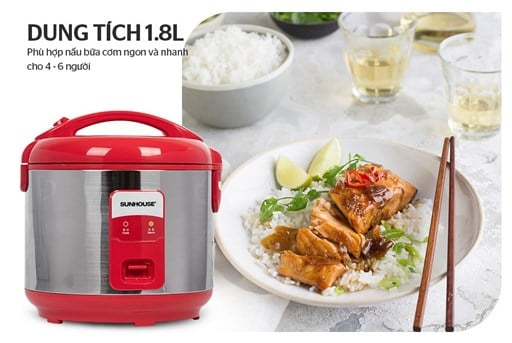 Nồi cơm điện 1.8L Sunhouse SH18S – ảnh 7