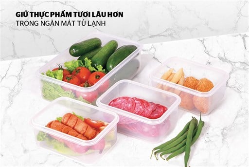 Bộ 4 hộp bảo quản thực phẩm ngăn mát biozone mini set KB-CO4P01 – ảnh 6