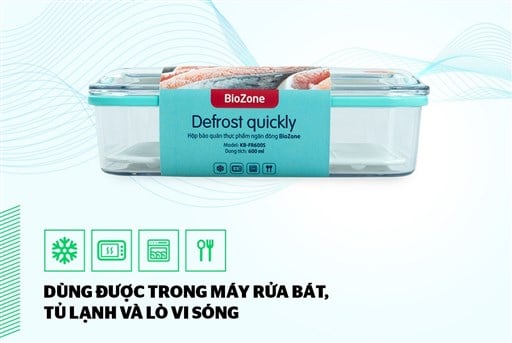 Hộp bảo quản thực phẩm ngăn đông biozone 600ML KB-FR600S – ảnh 6