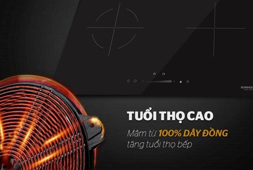 Bếp đôi điện từ hồng ngoại Sunhouse shb EI02 – ảnh 7