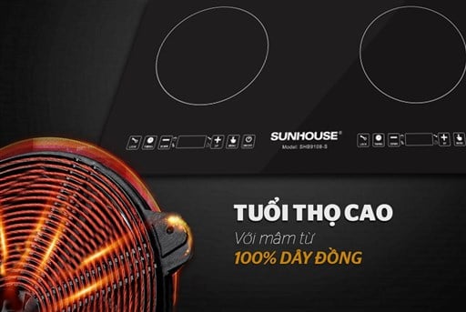 BẾP đôi ĐIỆN từ SUNHOUSE SHB9108-S – ảnh 7