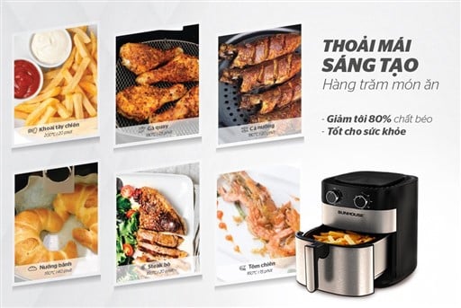 Nồi chiên không dầu 6L Sunhouse SHD4026 – ảnh 7
