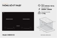 Bếp đôi điện từ Sunhouse SHB501CS ảnh 6