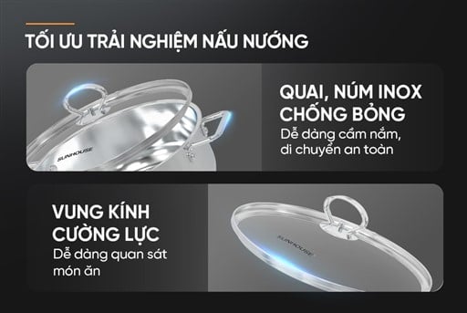 Bộ nồi xửng 3 đáy Sunhouse SHG507-24C – ảnh 6