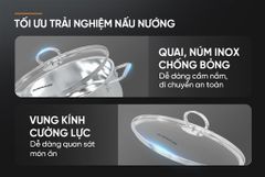 Bộ nồi xửng 3 đáy Sunhouse SHG507-24C ảnh 6