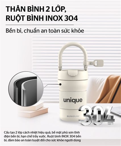 Bình giữ nhiệt unique 300ML Sunhouse KS-TU300US – ảnh 6