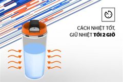 Bình giữ nhiệt biozone 500ML KB-WA500PO nắp màu cam ảnh 6