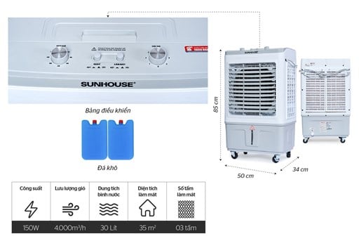 Máy làm mát không khí Sunhouse SHD7734 – ảnh 7