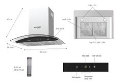 MÁY HÚT MÙI cao cấp KÍNH CONG SUNHOUSE MAMA MMB6682-70 Máy hút mùi kính cong SUNHOUSE MAMA MMB6682-70 ảnh 8