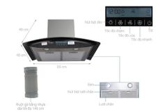 Máy hút mùi kính cong apex APB6680-70C ảnh 3