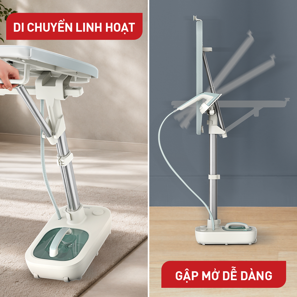 Bàn ủi hơi nước đứng Tefal IXEO Steam Board QT1214E0 – ảnh 4