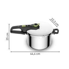Nồi áp suất Inox cao cấp Tefal Secure Trendy có khay hấp, 6L ảnh 2