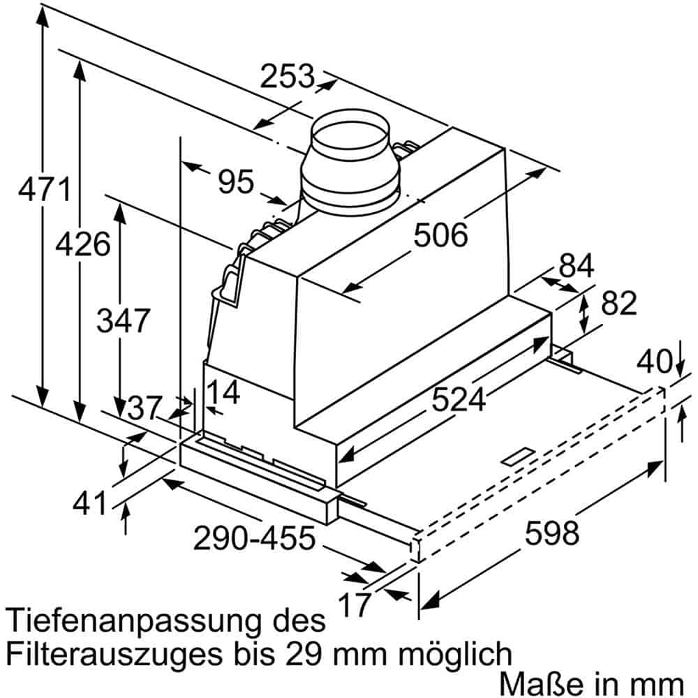 Chuyên sâu 739 m³/h – Máy hút mùi Bosch DFR067A50 Âm Tủ