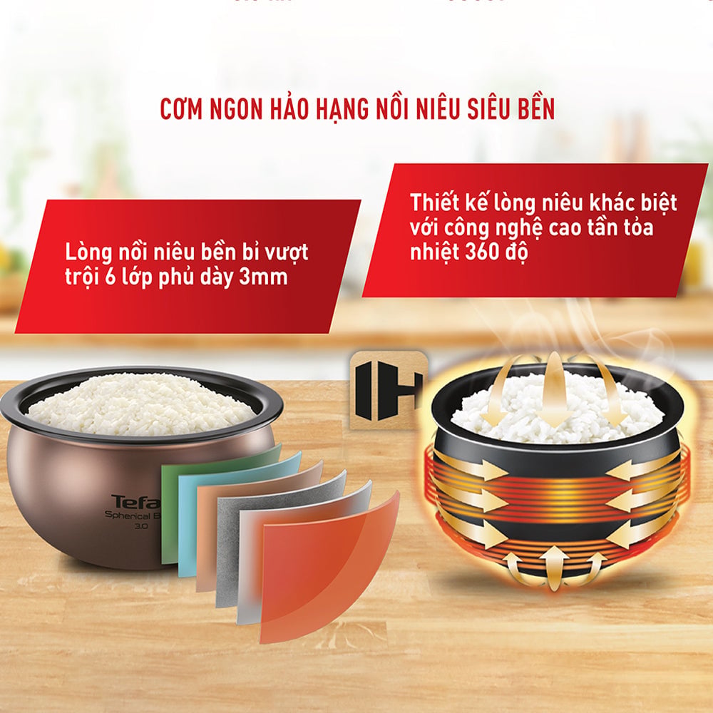 Nồi cơm cao tần Tefal IH Express RK762168 - 1.5L – ảnh 4