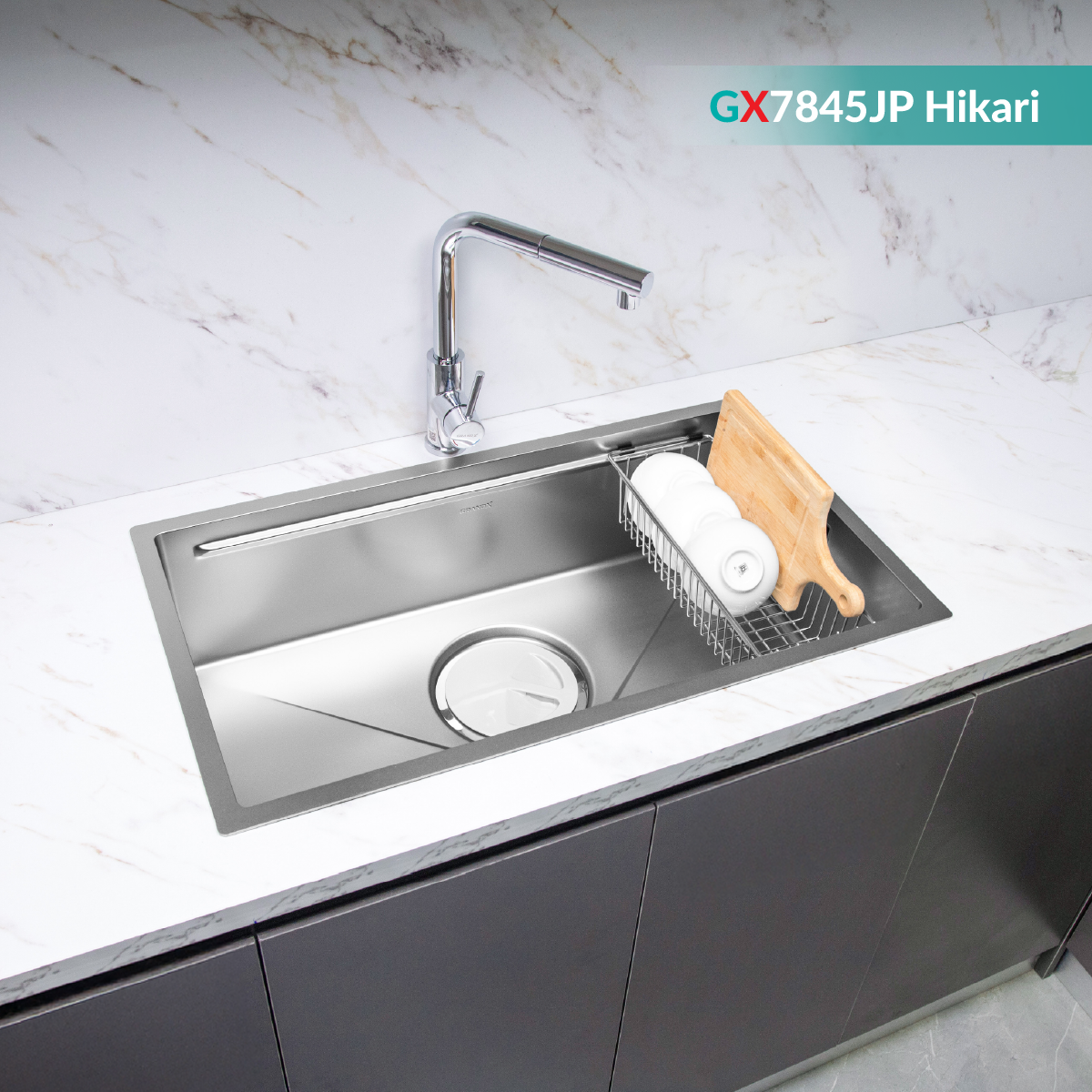 Chậu rửa bát GX7845JP Hikari – ảnh 2