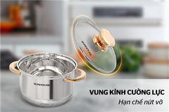 Bộ nồi chảo inox 5 đáy Sunhouse SHG789 ảnh 3