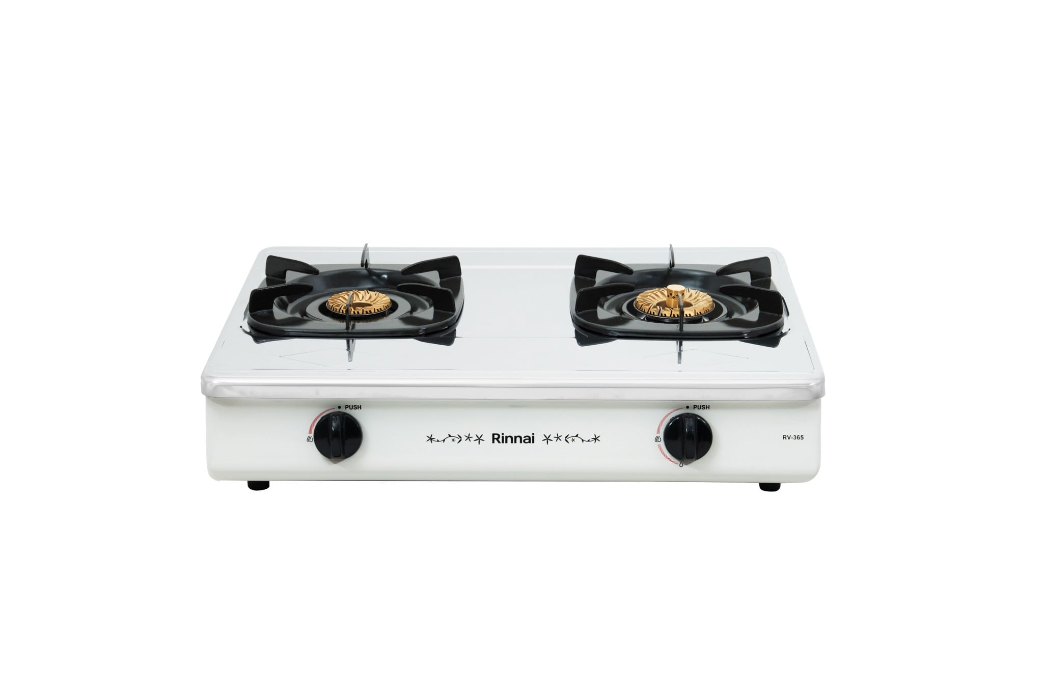Bếp gas dương Rinnai RV-365(SW)N 590mm 2 lò nấu, mặt thép không gỉ