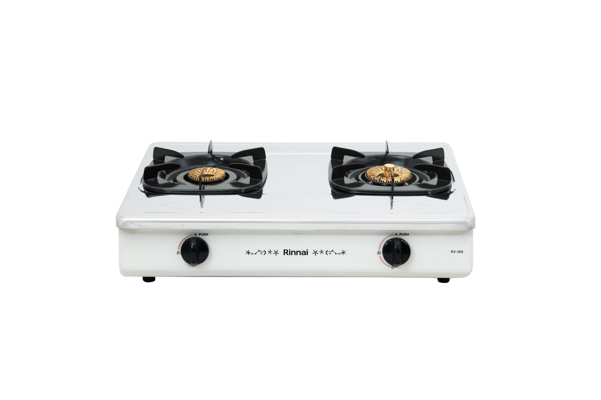 Bếp gas dương Rinnai RV-365(SW)N 590mm 2 lò nấu, mặt thép không gỉ