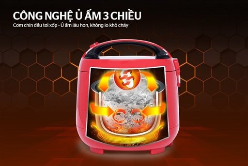 Nồi cơm điện 1.8L Sunhouse Mama SHD8652 đỏ – ảnh 8