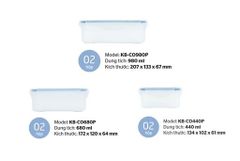 Bộ 6 hộp bảo quản thực phẩm ngăn mát biozone basic KB-CO6P01 ảnh 7