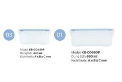 Bộ 4 hộp bảo quản thực phẩm ngăn mát biozone mini set KB-CO4P01 ảnh 7