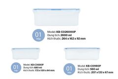 Bộ 3 hộp bảo quản thực phẩm ngăn mát biozone tiện lợi KB-CO3P02 ảnh 7