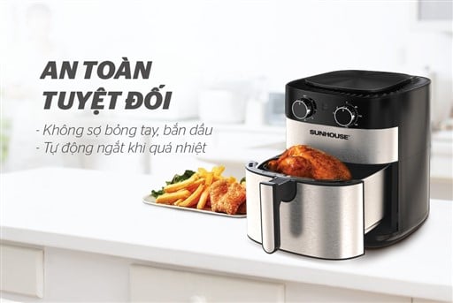 Nồi chiên không dầu 6L Sunhouse SHD4026 – ảnh 8