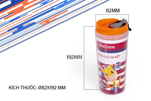 Bình giữ nhiệt biozone 500ML KB-WA500PO nắp màu cam – ảnh 7