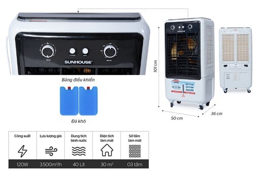 Máy làm mát không khí Sunhouse SHD7750 – ảnh 8