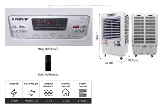 Máy làm mát không khí Sunhouse SHD7772 – ảnh 7