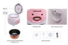 Nồi cơm điện 1.2L Sunhouse SHD8217W ảnh 8