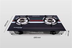 Bếp gas dương kính 2 lò Sunhouse SHB202MT ảnh 2