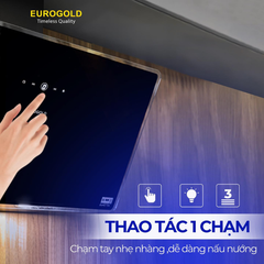 Máy hút mùi kính vát Eurogold EUH0770V - màu đen, 70cm ảnh 2