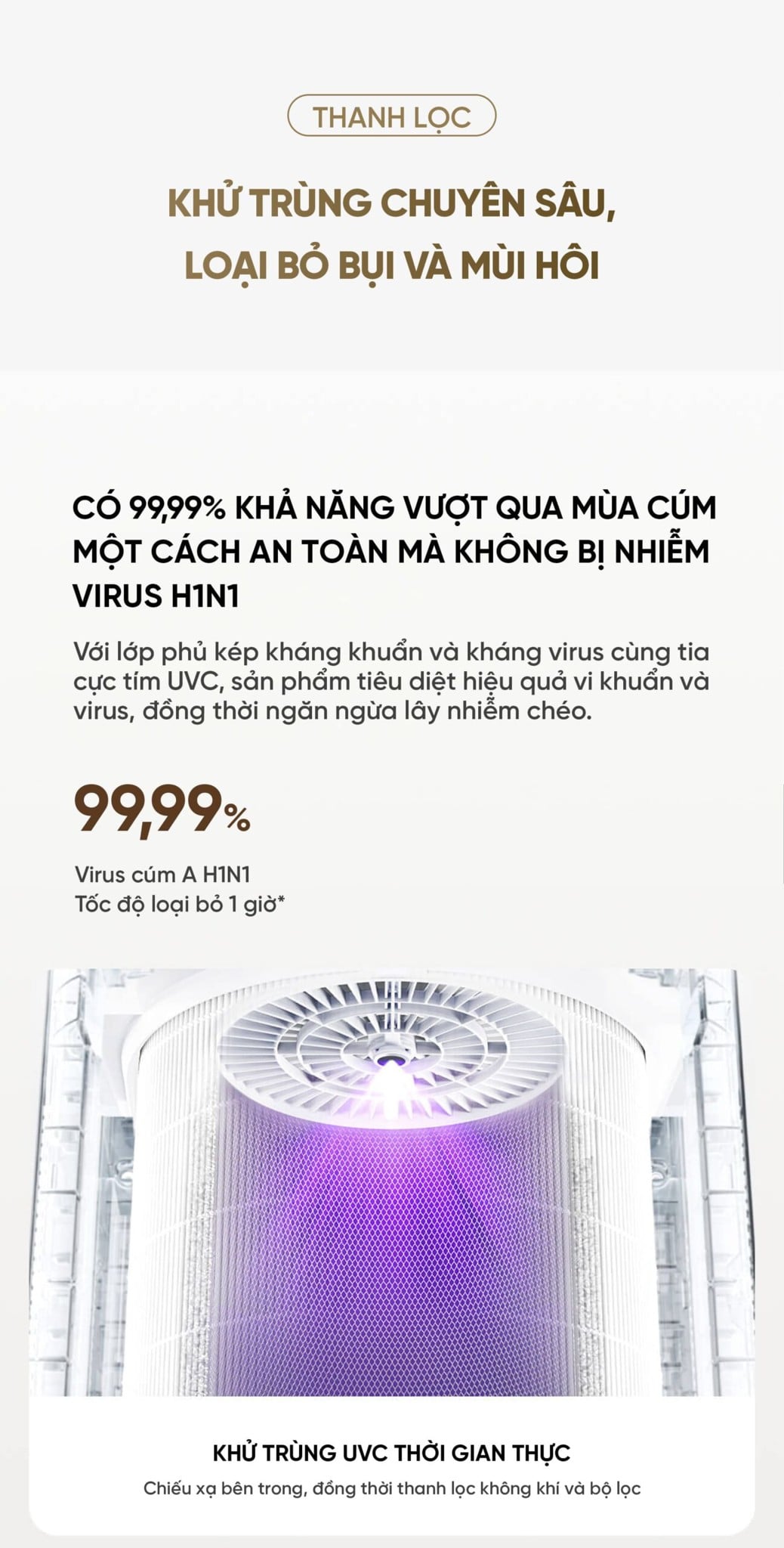 Máy lọc không khí Xiaomi Mijia 5 máy lọc không khí diện tích 50m² – ảnh 8