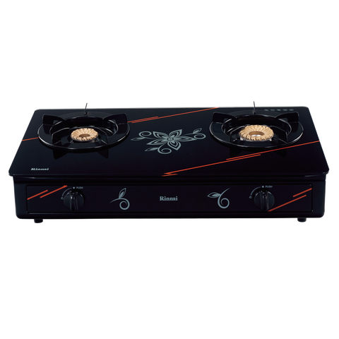 Bếp gas dương Rinnai RV-3715GL(FM) 709mm 2 lò nấu, mặt kính cường lực