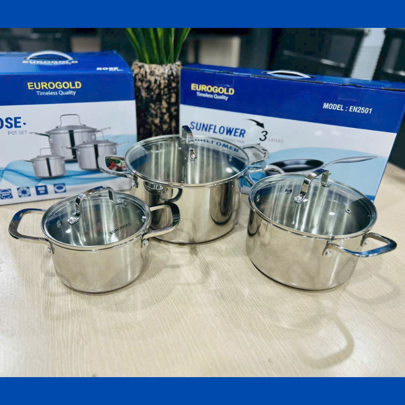 Bộ nồi inox Eurogold EN2533