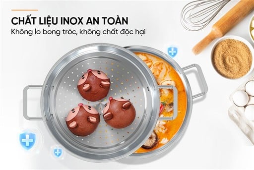 Bộ nồi xửng 3 đáy Sunhouse SHG507-24C – ảnh 8