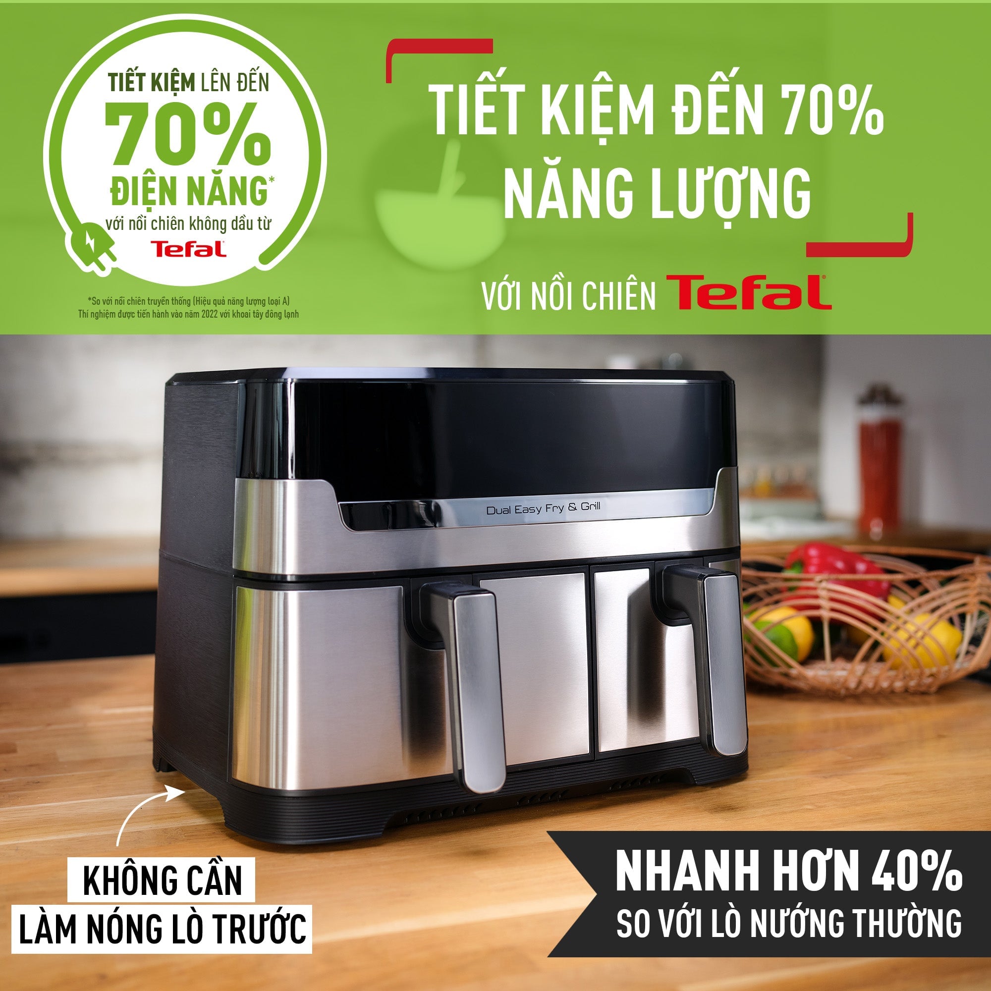 Nồi chiên không dầu 2 ngăn Tefal 2in1 EY905D10 - 8.3L - Điện tử – ảnh 8
