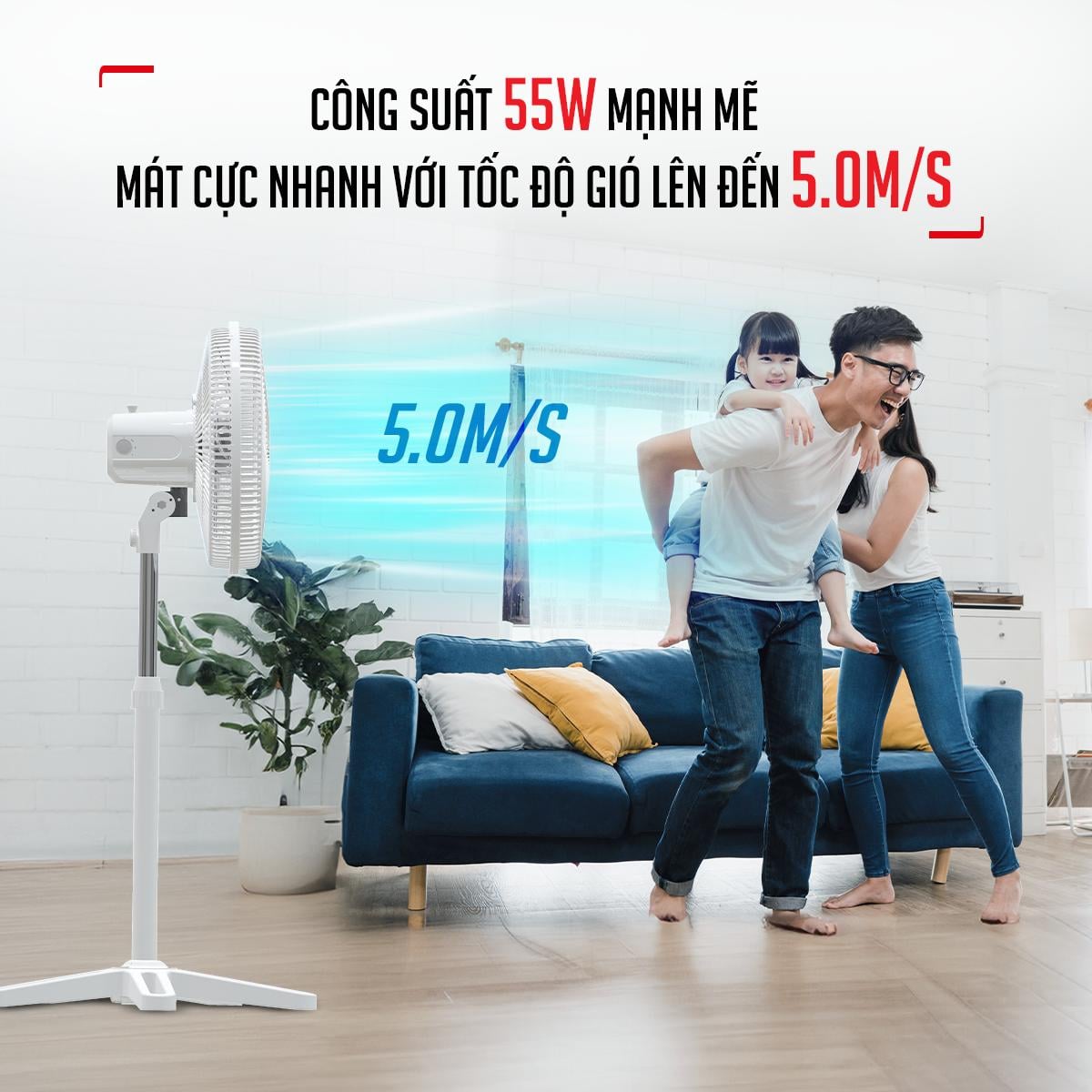 Quạt đứng Tefal Turbo Essential VH619690 - Trắng – ảnh 4