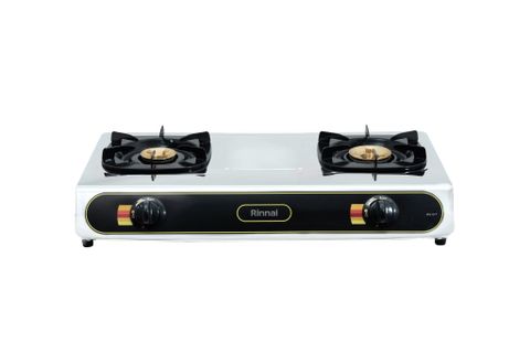 Bếp gas dương Rinnai RV-577(BK) 717mm 2 lò nấu, mặt thép không gỉ