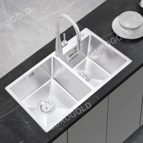 Chậu rửa bát Eurogold EUC28248GA - 820x480x230mm