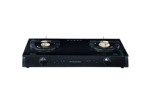 Bếp gas dương Rinnai RV-7Double Glass(Sp) 728mm 2 lò nấu, mặt kính cường lực