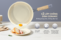 Chảo sâu phủ sứ đáy từ Sunhouse healthy SDP20M ảnh 7