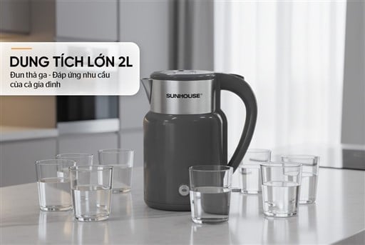 Ấm siêu tốc inox 2 lớp 2L Sunhouse SHD1397 – ảnh 7