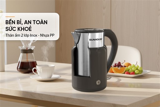 Ấm siêu tốc inox 2 lớp 2L Sunhouse SHD1397 – ảnh 8