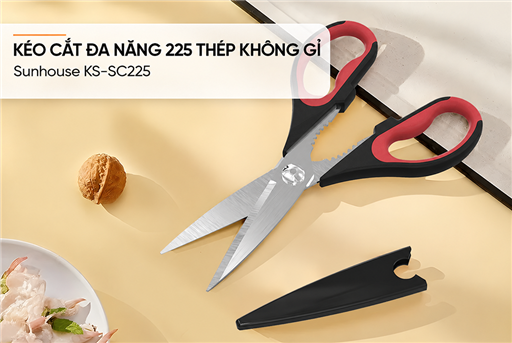 Kéo cắt đa năng 225 thép không gỉ Sunhouse KS-SC225 – ảnh 6