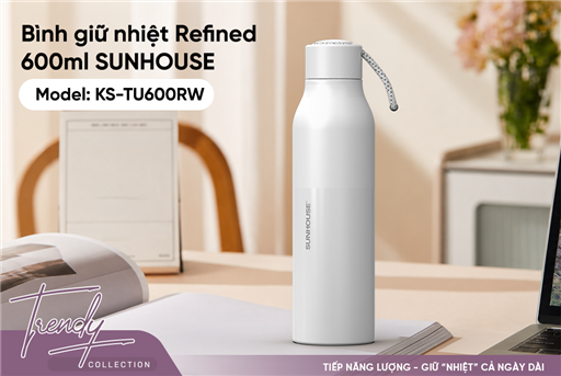 Bình giữ nhiệt refined 600ML Sunhouse KS-TU600RW – ảnh 5