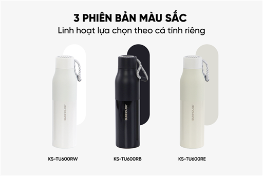 Bình giữ nhiệt refined 600ML Sunhouse KS-TU600RW – ảnh 6