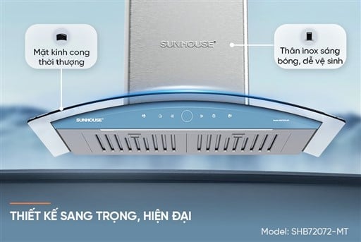Máy hút mùi kính cong Sunhouse SHB72072-MT – ảnh 6